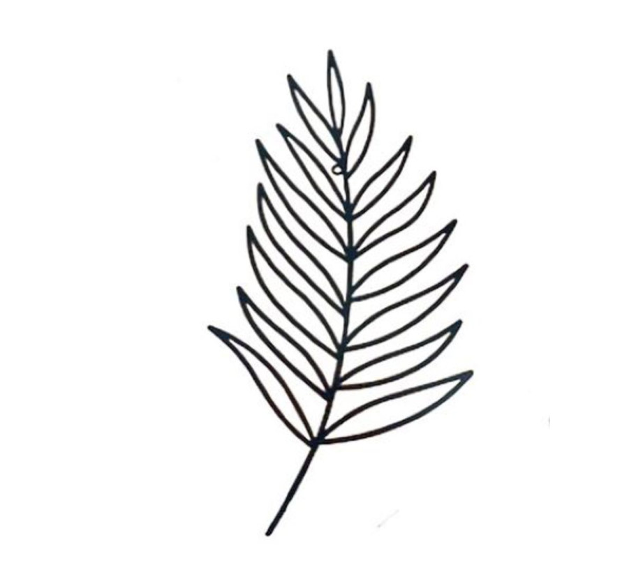 FEUILLE DECORATIVE EN METAL
