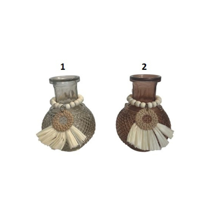 BOUTEILLE DECORATIVE EN VERRE