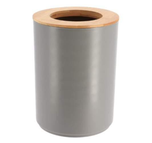 POUBELLE GRISE AVEC COUVERCLE︱Lory