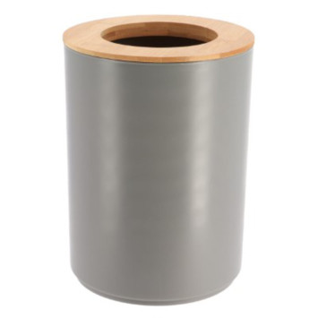 POUBELLE GRISE AVEC COUVERCLE︱Lory