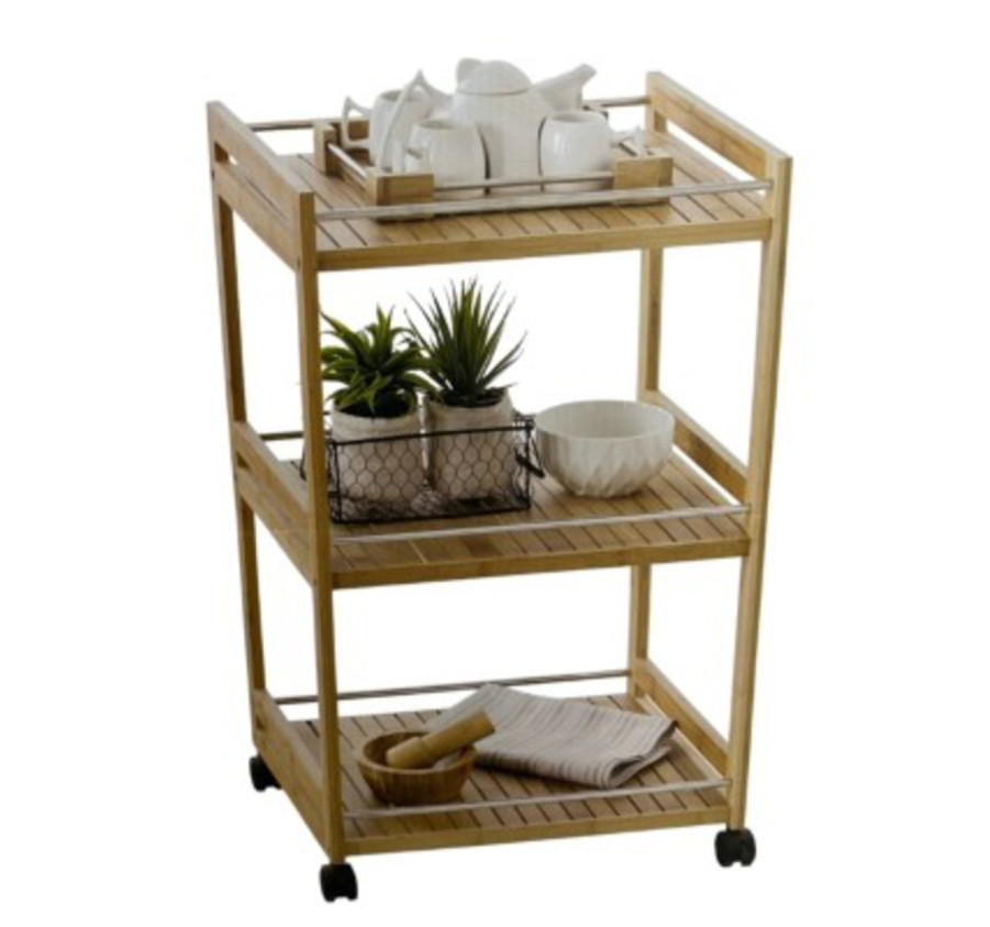 DESSERTE 3 NIVEAUX EN BAMBOU