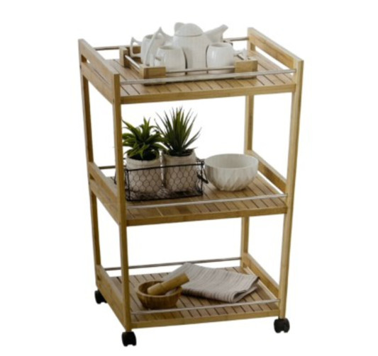 DESSERTE 3 NIVEAUX EN BAMBOU