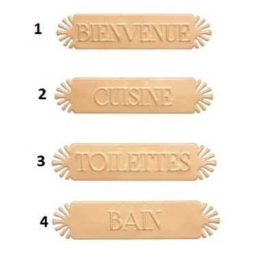 PLAQUE DE PORTE METAL DORE︱Lory