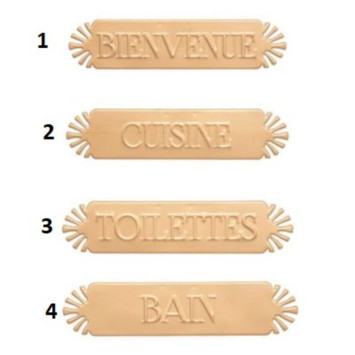 PLAQUE DE PORTE METAL DORE︱Lory