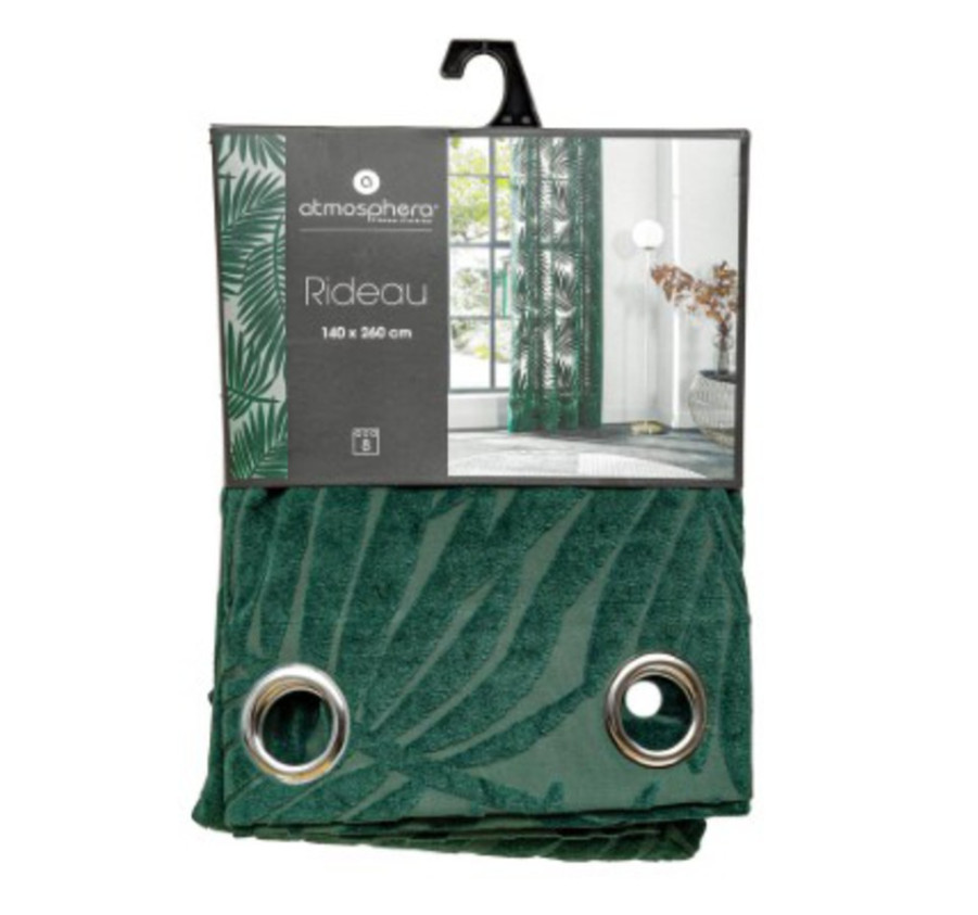 RIDEAU EN VELOURS VERT