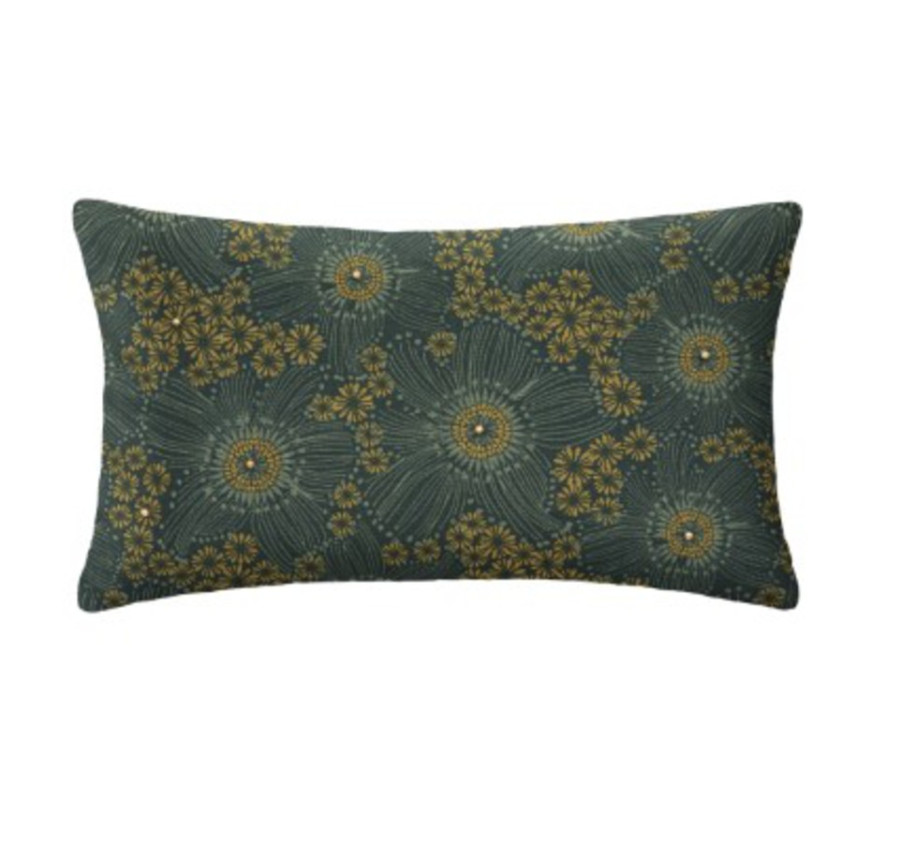 HOUSSE POUR COUSSIN VERT AVEC