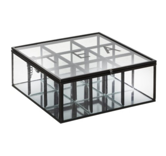 BOITE TEA EN VERRE ET EN METAL︱Lory