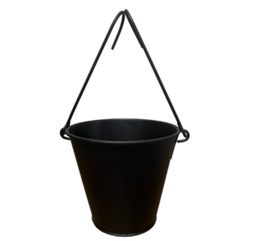 JARDINIERE EN METAL NOIR