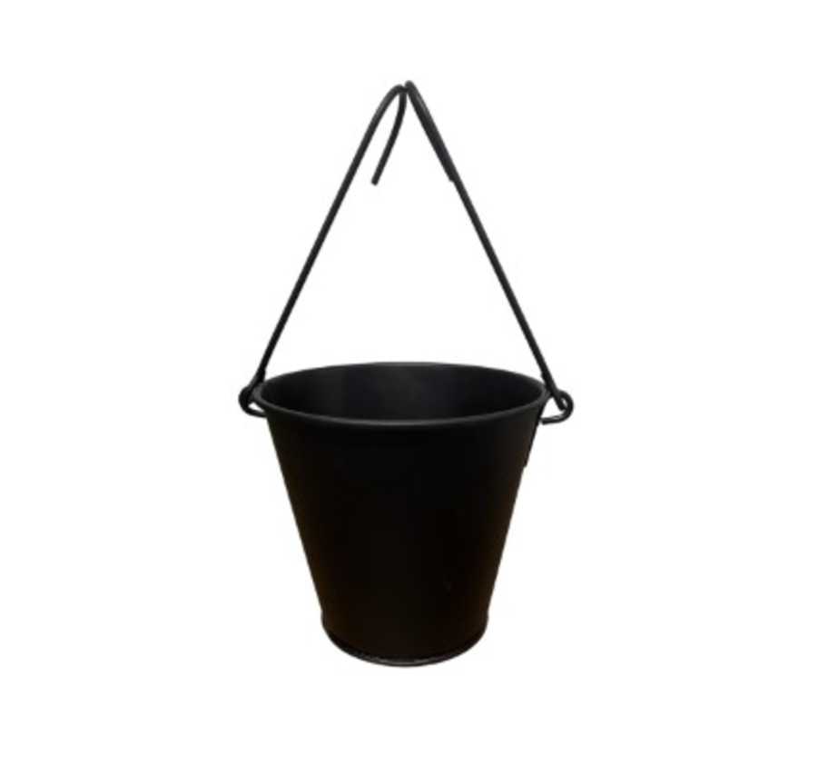 JARDINIERE EN METAL NOIR