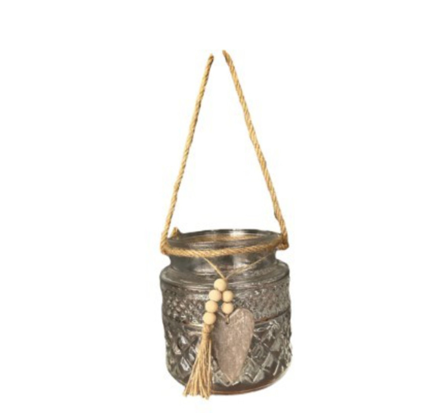 LANTERNE EN VERRE A SUSPENDRE