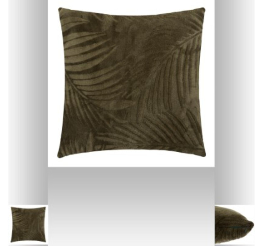 COUSSIN FLANELLE KAKI 40X40CM