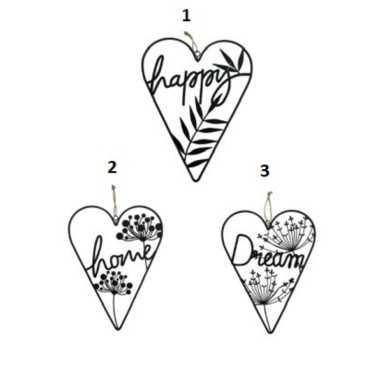 COEUR DECORATIF EN METAL NOIR︱Lory