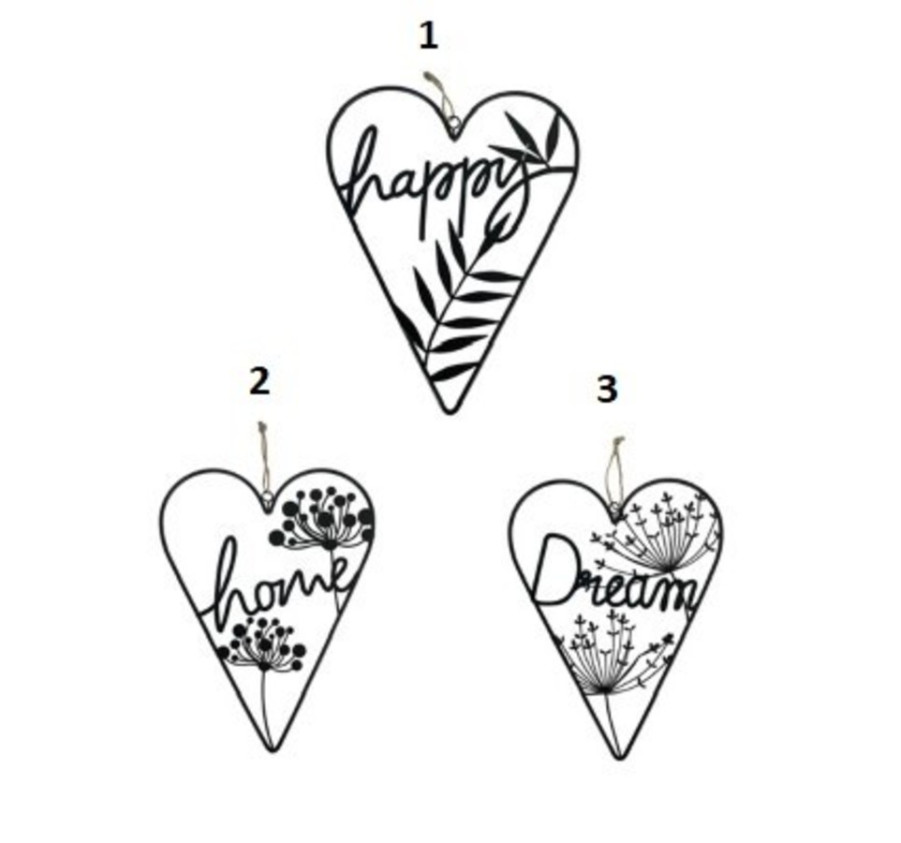 COEUR DECORATIF EN METAL NOIR