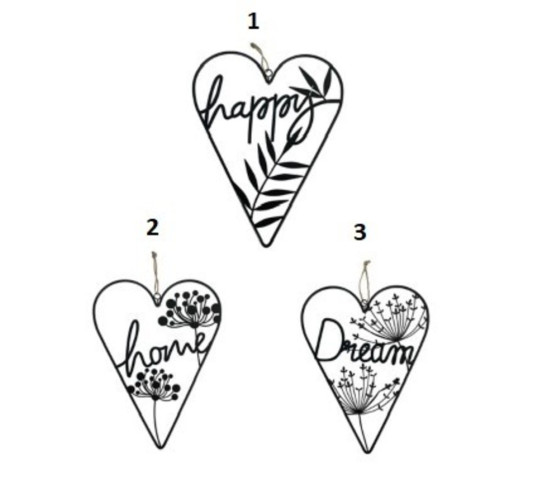 COEUR DECORATIF EN METAL NOIR︱Lory