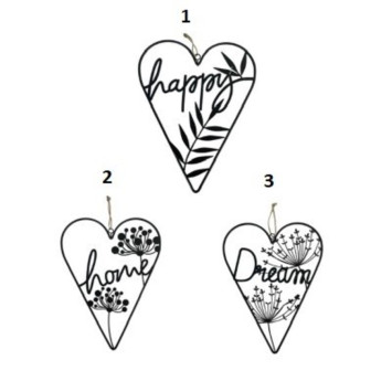 COEUR DECORATIF EN METAL NOIR︱Lory