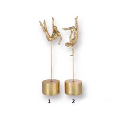 GYMNASTE SUR SOCLE COLORIS OR︱Lory