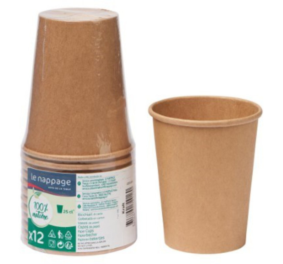 SET DE 12 GOBELETS EN CARTON