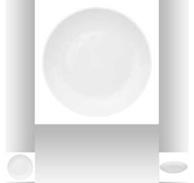ASSIETTE BLANCHE DIAMETRE 25CM︱Lory