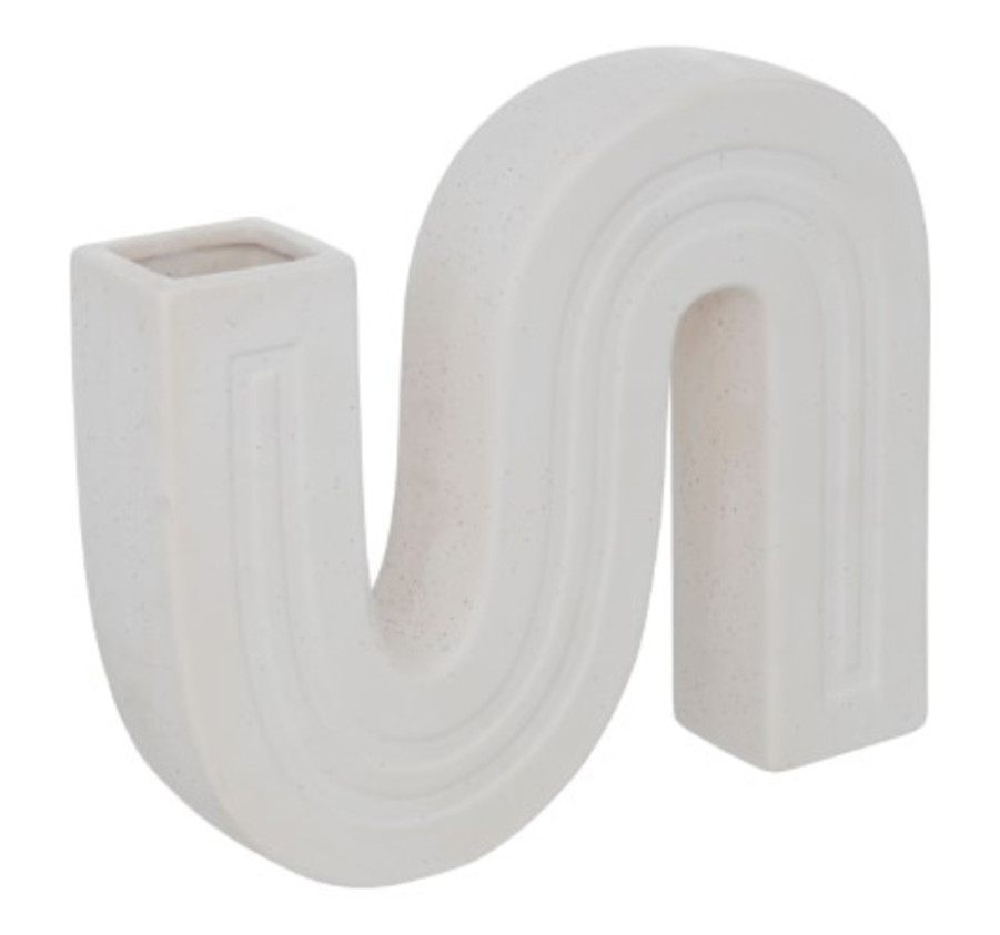 SOLIFLORE EN CERAMIQUE BLANC