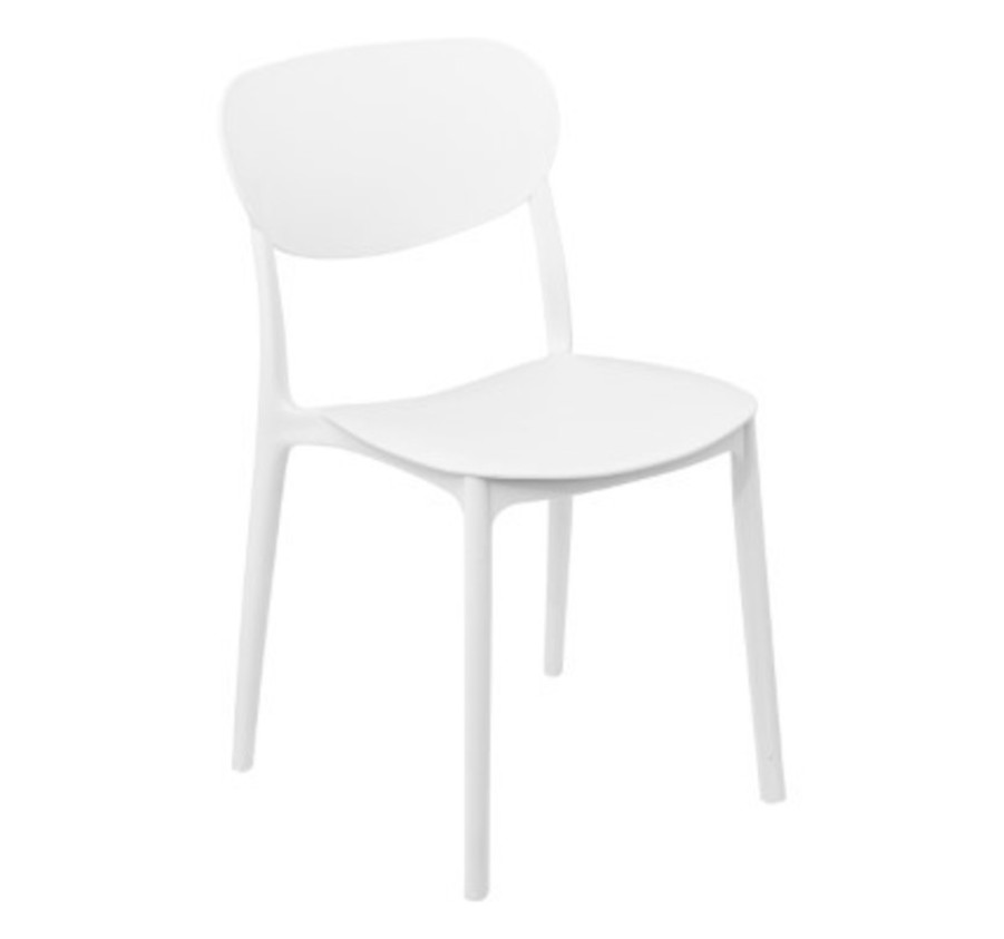 CHAISE BLANCHE EMPILABLE EN