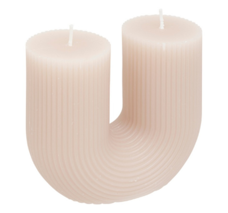 BOUGIE EN U DEMI GRIS TAUPE