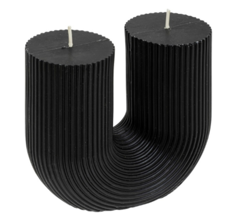 BOUGIE EN U DEMI NOIR 400G