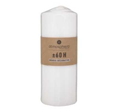 BOUGIE RONDE BLANCHE H.18CM︱Lory