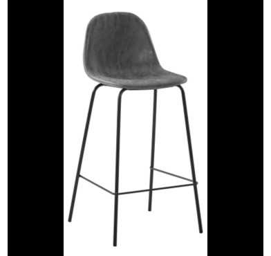 TABOURET DE BAR COQUE GRIS︱Lory