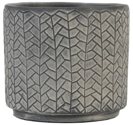 CACHE POT CERAMIQUE GRIS FONCE︱Lory