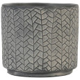 CACHE POT CERAMIQUE GRIS FONCE