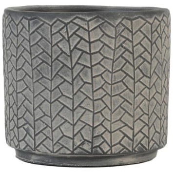 CACHE POT CERAMIQUE GRIS FONCE︱Lory