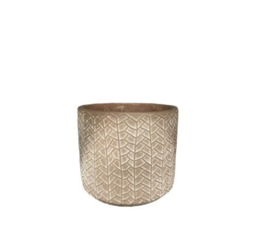 CACHE POT EN CERAMIQUE - BRUN︱Lory