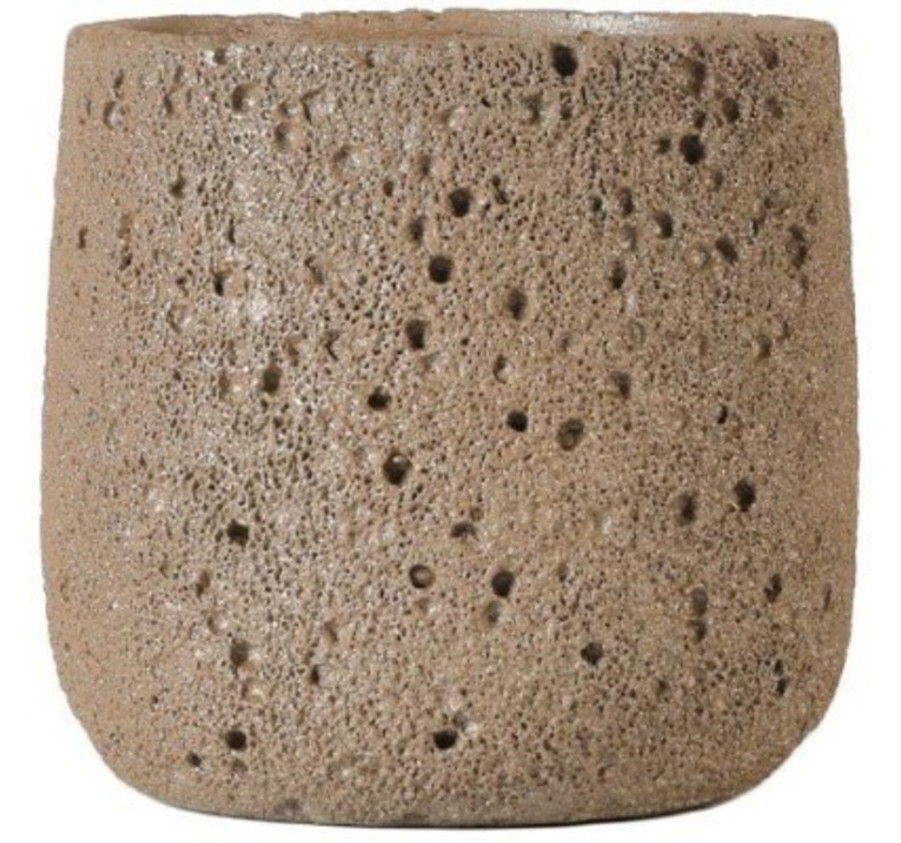 CACHE POT EN CIMENT - BRONZE