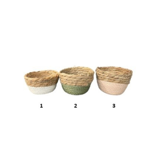 PANIER EN OSIER BICOLORE OVAL︱Lory