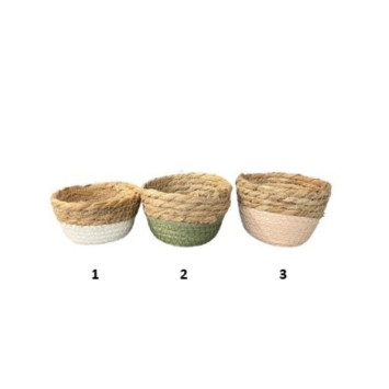 PANIER EN OSIER BICOLORE OVAL︱Lory
