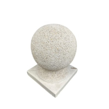 BOULE CREME 20X25X25CM CIMENT︱Lory