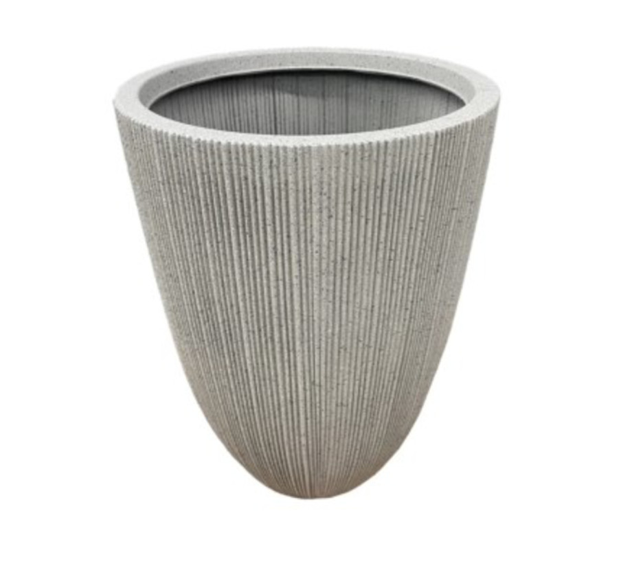 CACHE POT HAUT ROND BEIGE