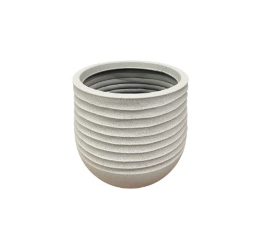 CACHE POT ROND BEIGE