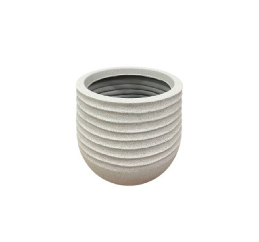 CACHE POT ROND BEIGE