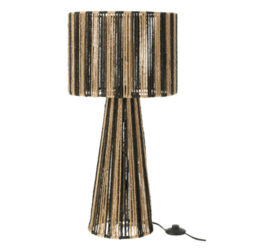 LAMPE RAYURES CORDES NATUREL︱Lory
