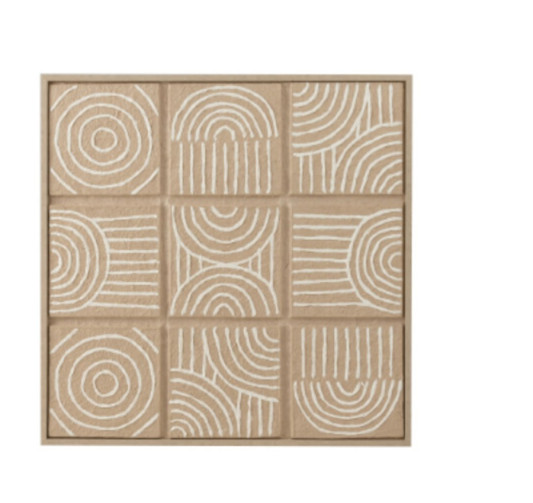 TABLEAU GRILLE BEIGE ET BLANC︱Lory