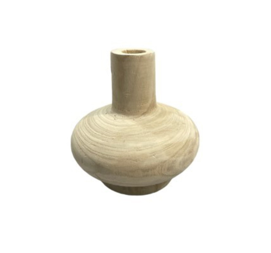 VASE EN BOIS  HAUTEUR 20CM