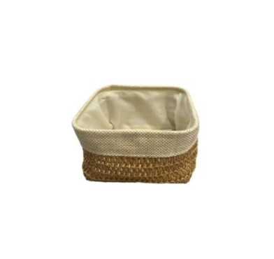 PANIER CARRE EN TISSU BEIGE︱Lory