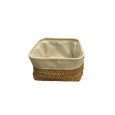 PANIER CARRE EN TISSU BEIGE