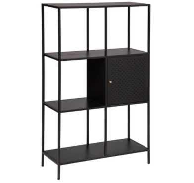 ETAGERE EN METAL NOIR 1 PORTE︱Lory