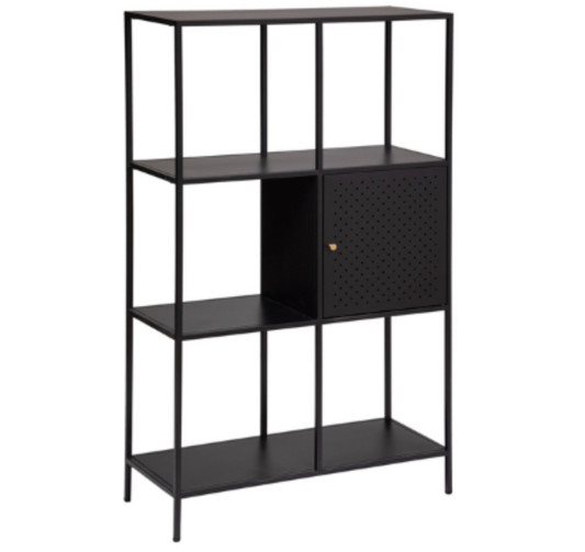 ETAGERE EN METAL NOIR 1 PORTE︱Lory