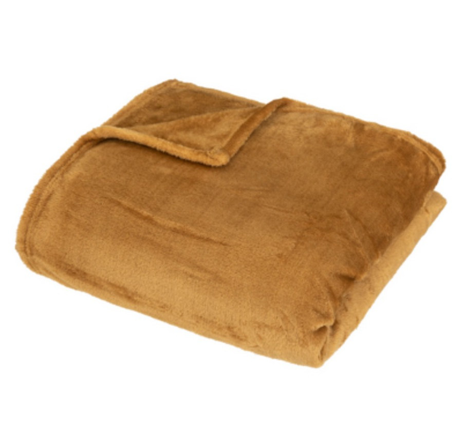 PLAID MOUTARDE 150X200CM