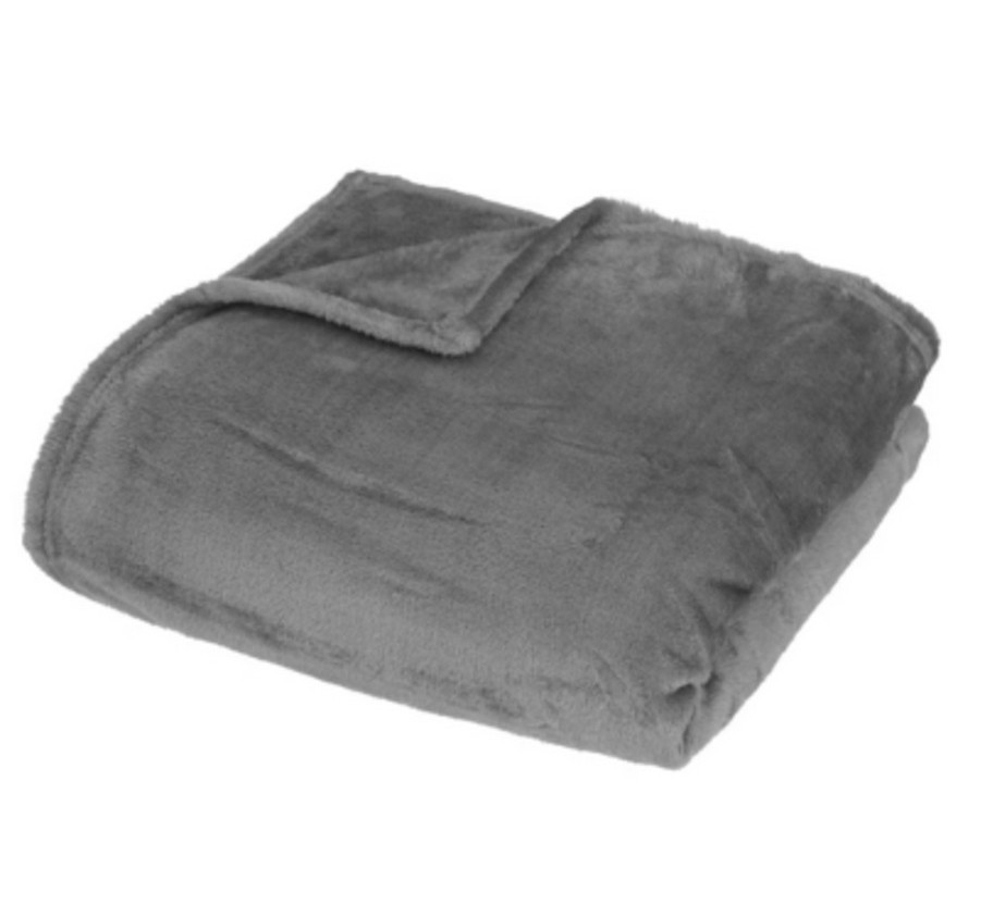 PLAID GRIS ARDOISE 150X200CM