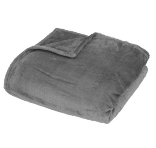 PLAID GRIS ARDOISE 150X200CM︱Lory