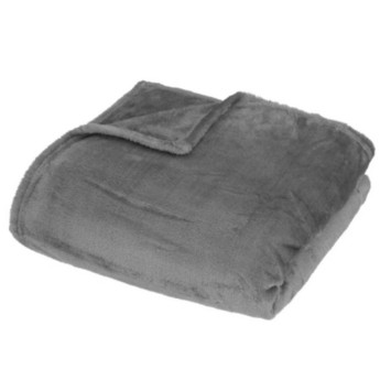 PLAID GRIS ARDOISE 150X200CM︱Lory